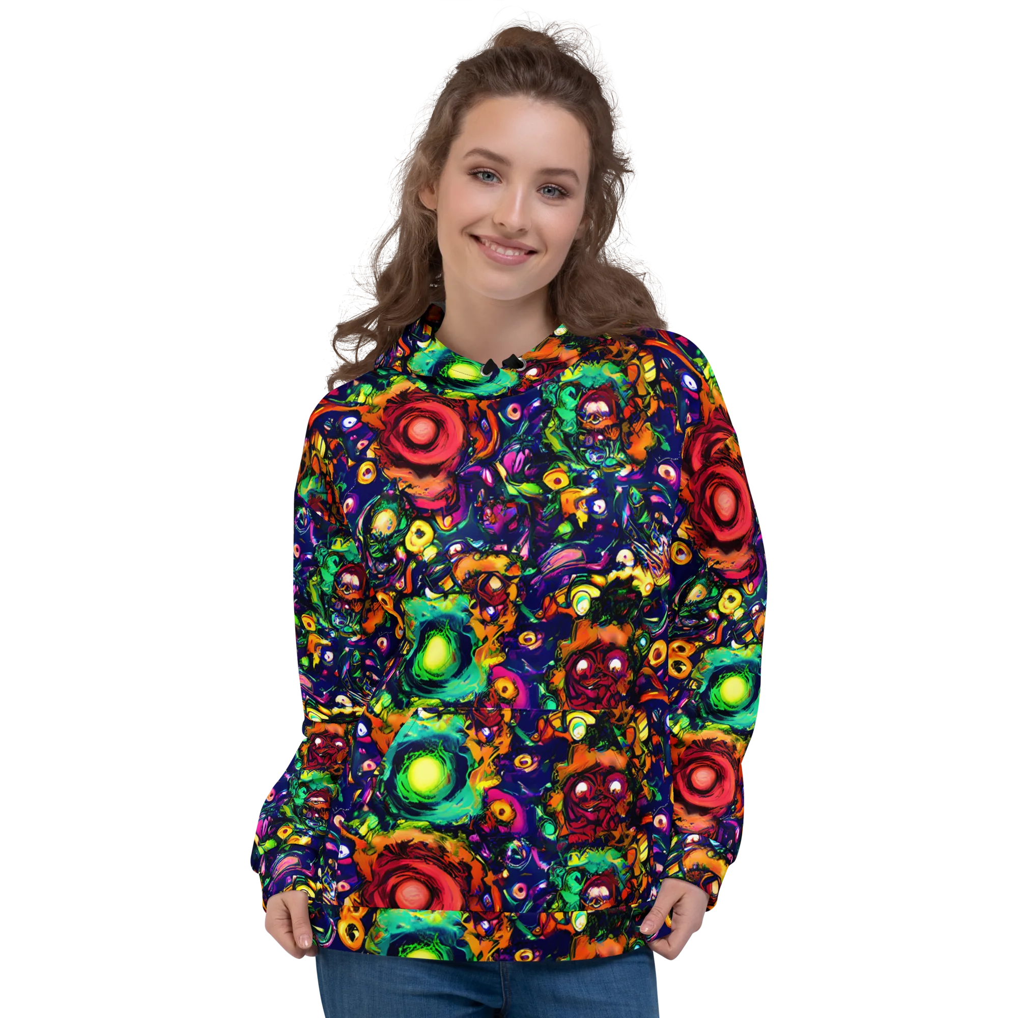 Neon Surreal on Hoodie — Front