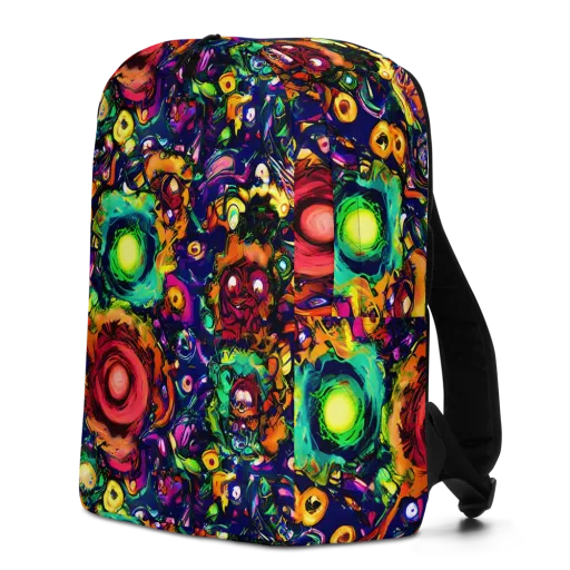 Neon Surreal on a Minimalist Backpack