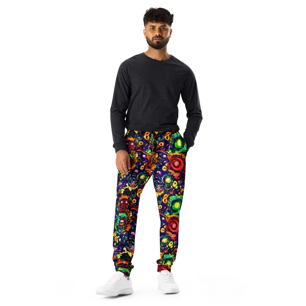 Neon Surreal on Men's Joggers — Front