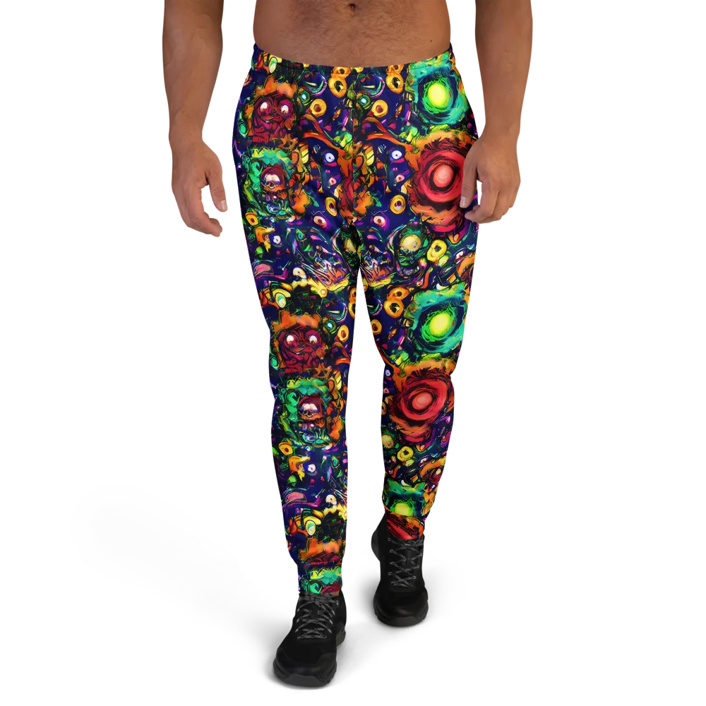Neon Surreal on Men's Joggers — Front