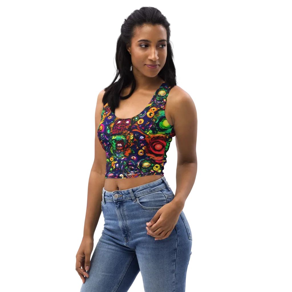 Neon Surreal on Crop Top — Left Front