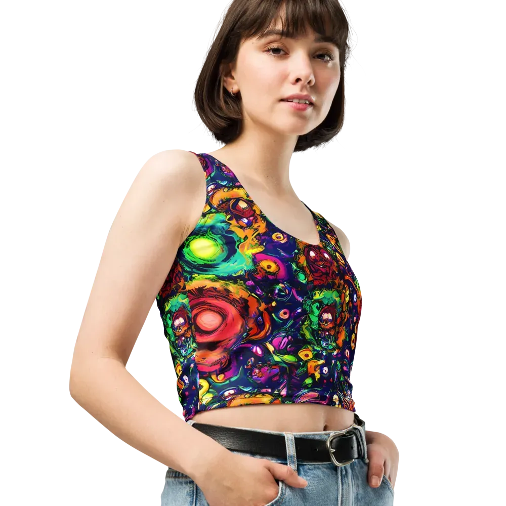 Neon Surreal on Crop Top — Right Front