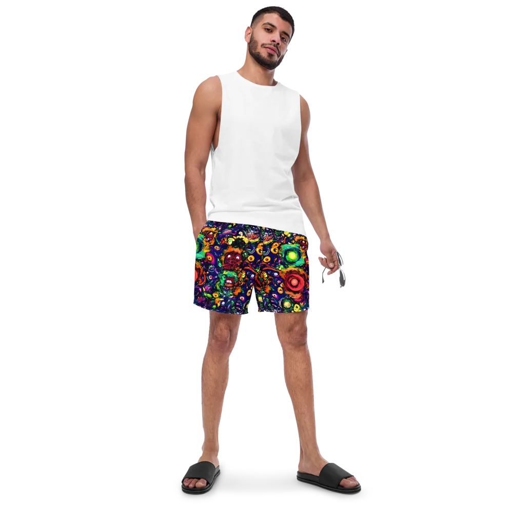 Neon Surreal on Swim Trunks — Front
