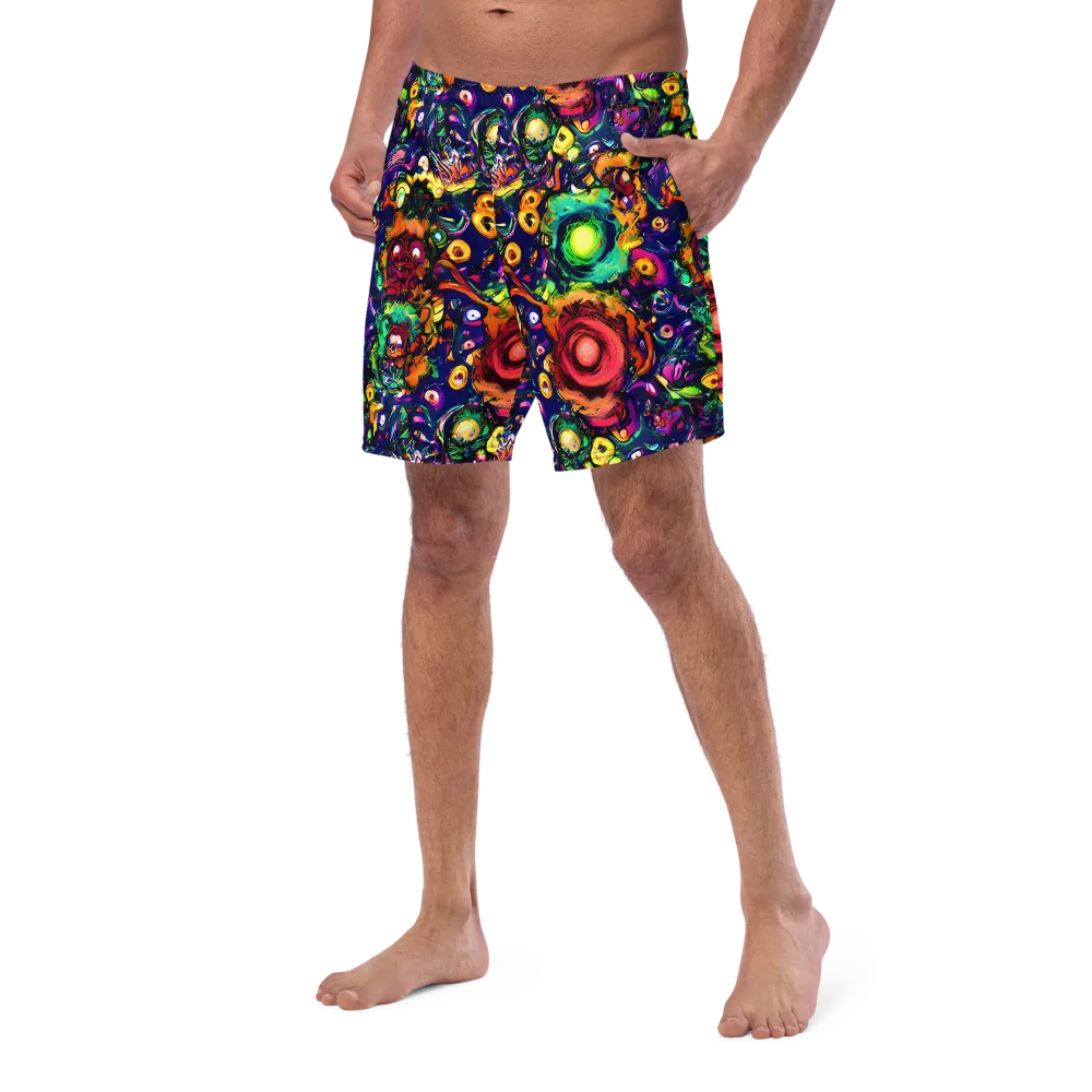 Neon Surreal on Swim Trunks — Left Front