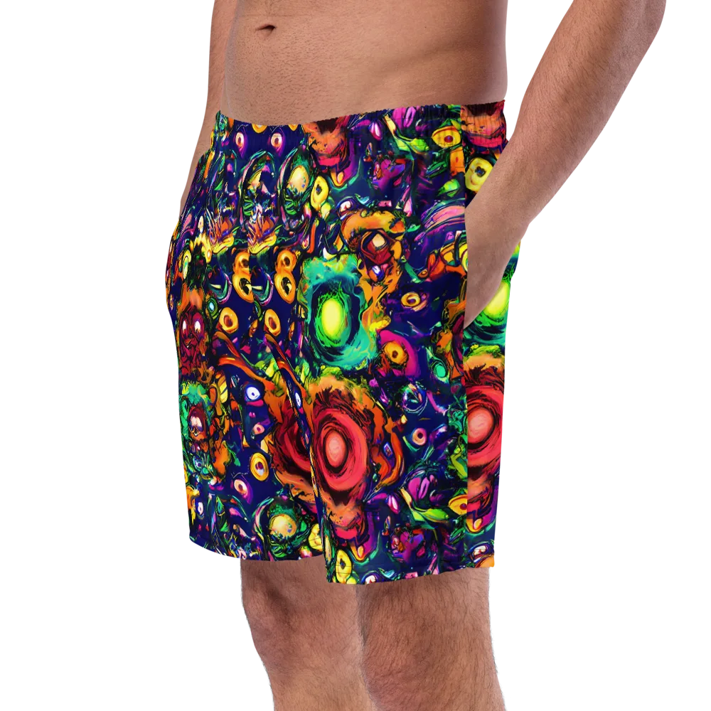 Neon Surreal on Swim Trunks — Left Front