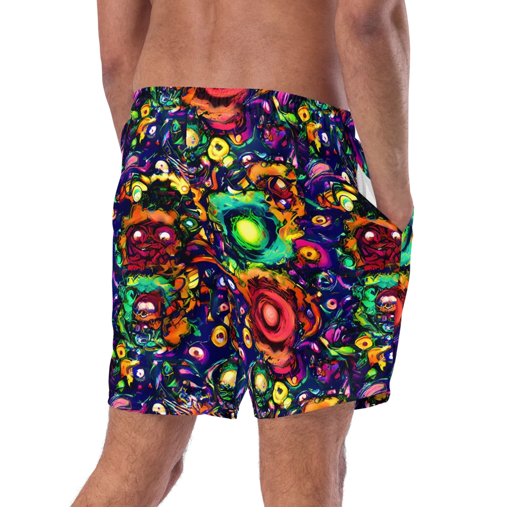 Neon Surreal on Swim Trunks — Right Back