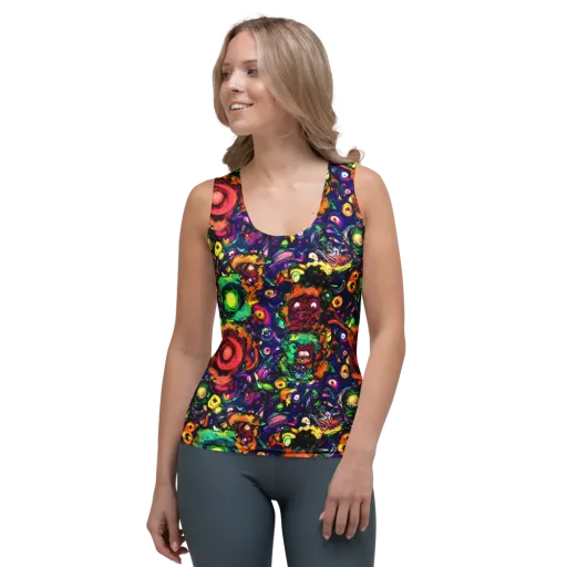 Neon Surreal on a Women's Tank Top