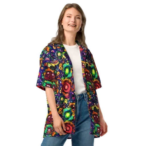Neon Surreal on a Button Shirt