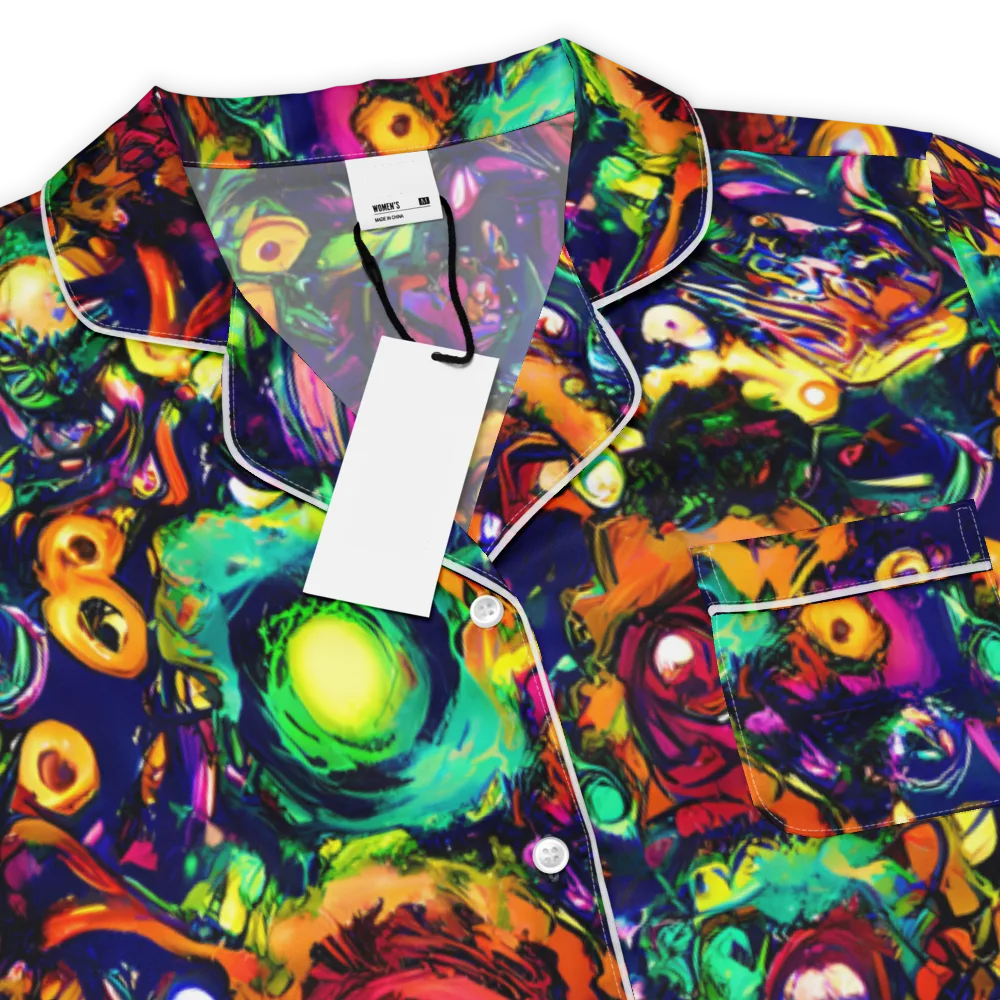 Neon Surreal on Women's Short Sleeve Pajama Top — Product details