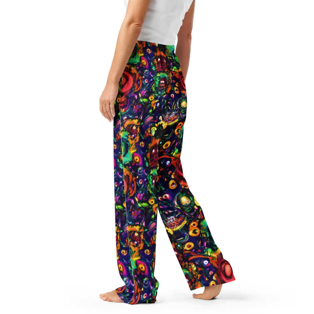 Neon Surreal on Women's Pajama Pants — Left