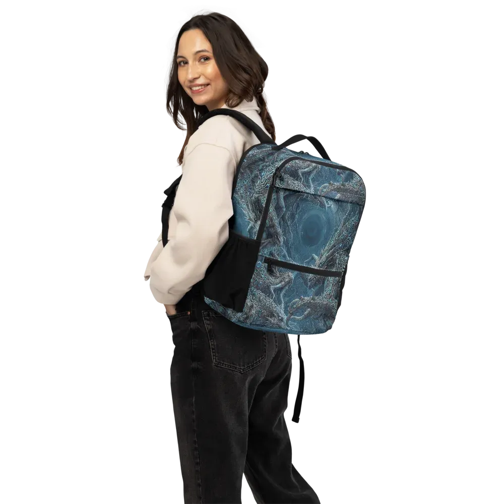 Azure Dragonfall on Utility Backpack — Back