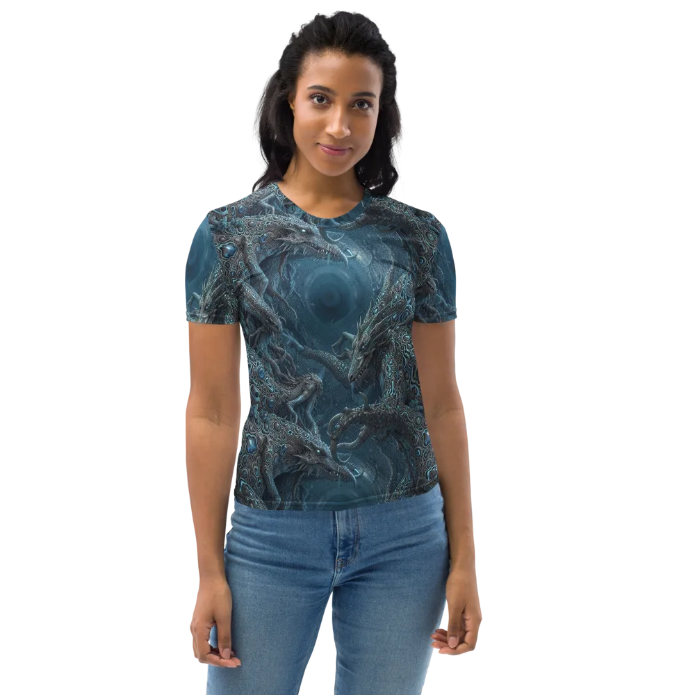 Azure Dragonfall on Women's Crew Neck T-Shirt — Front