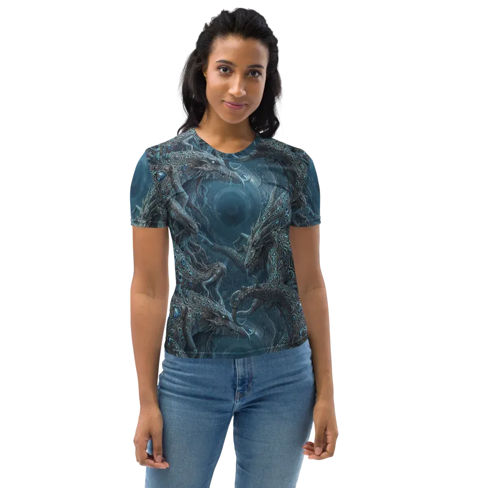Azure Dragonfall on Women's Crew Neck T-Shirt — Front