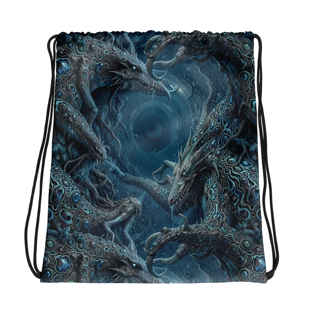 Azure Dragonfall on Drawstring Bag — Photo