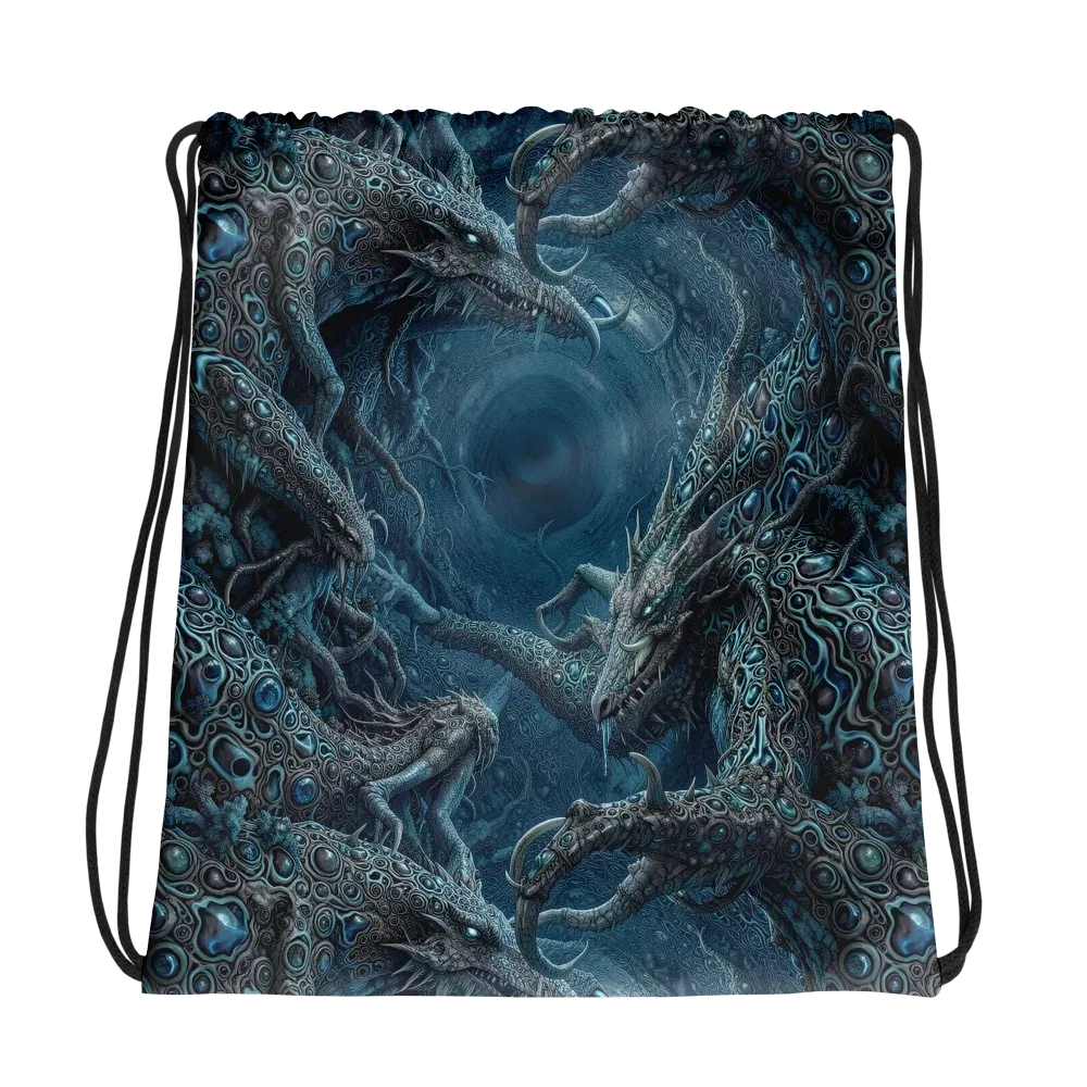 Azure Dragonfall on Drawstring Bag — Photo