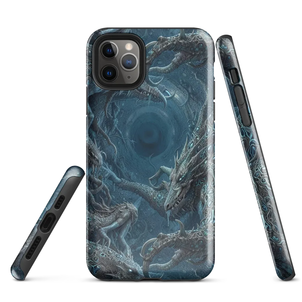 Azure Dragonfall on Tough Case for iPhone® — Front