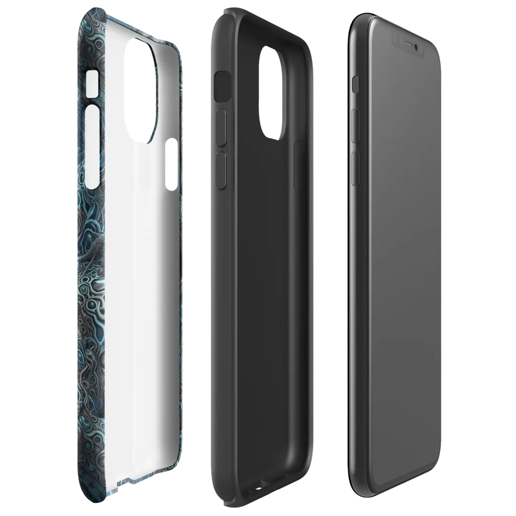 Azure Dragonfall on Tough Case for iPhone® — Right