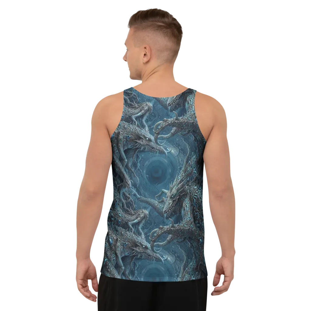 Azure Dragonfall on Men's Tank Top — Back