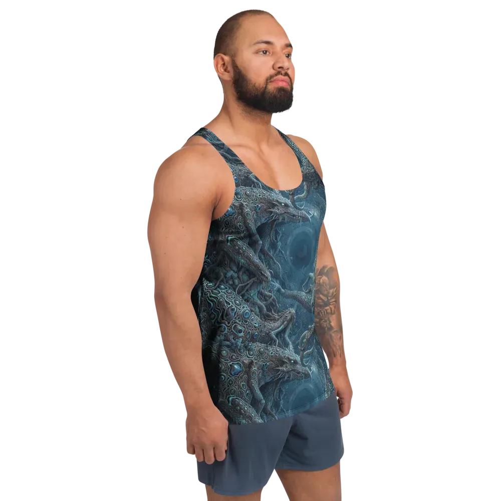 Azure Dragonfall on Men's Tank Top — Right Front