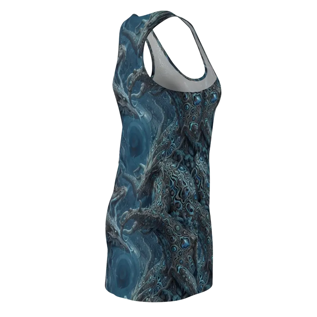 Azure Dragonfall on Racerback Dress — Back Side
