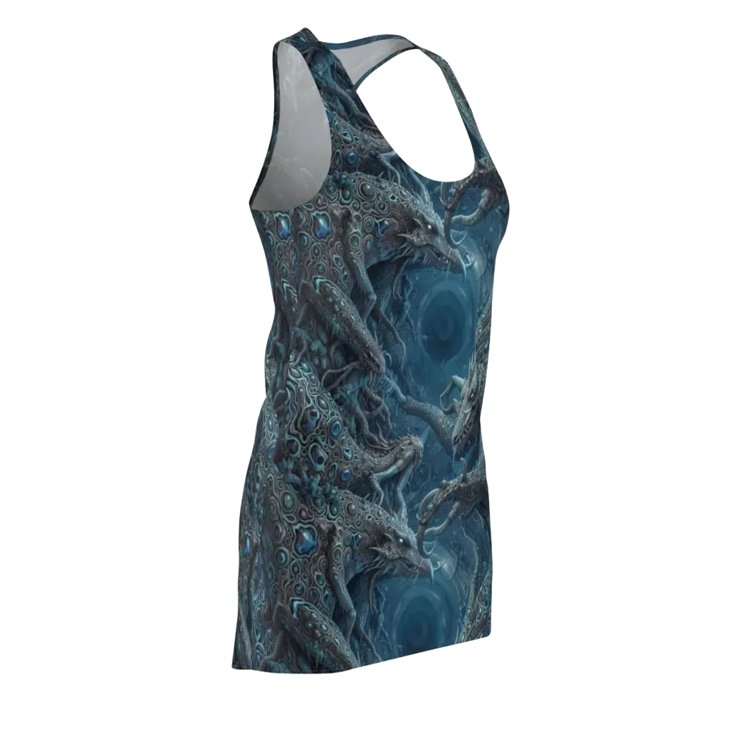 Azure Dragonfall on Racerback Dress — Front Side