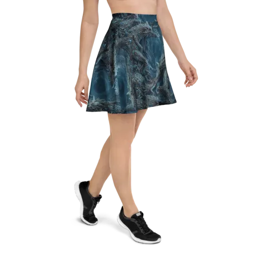 Azure Dragonfall on a Skater Skirt
