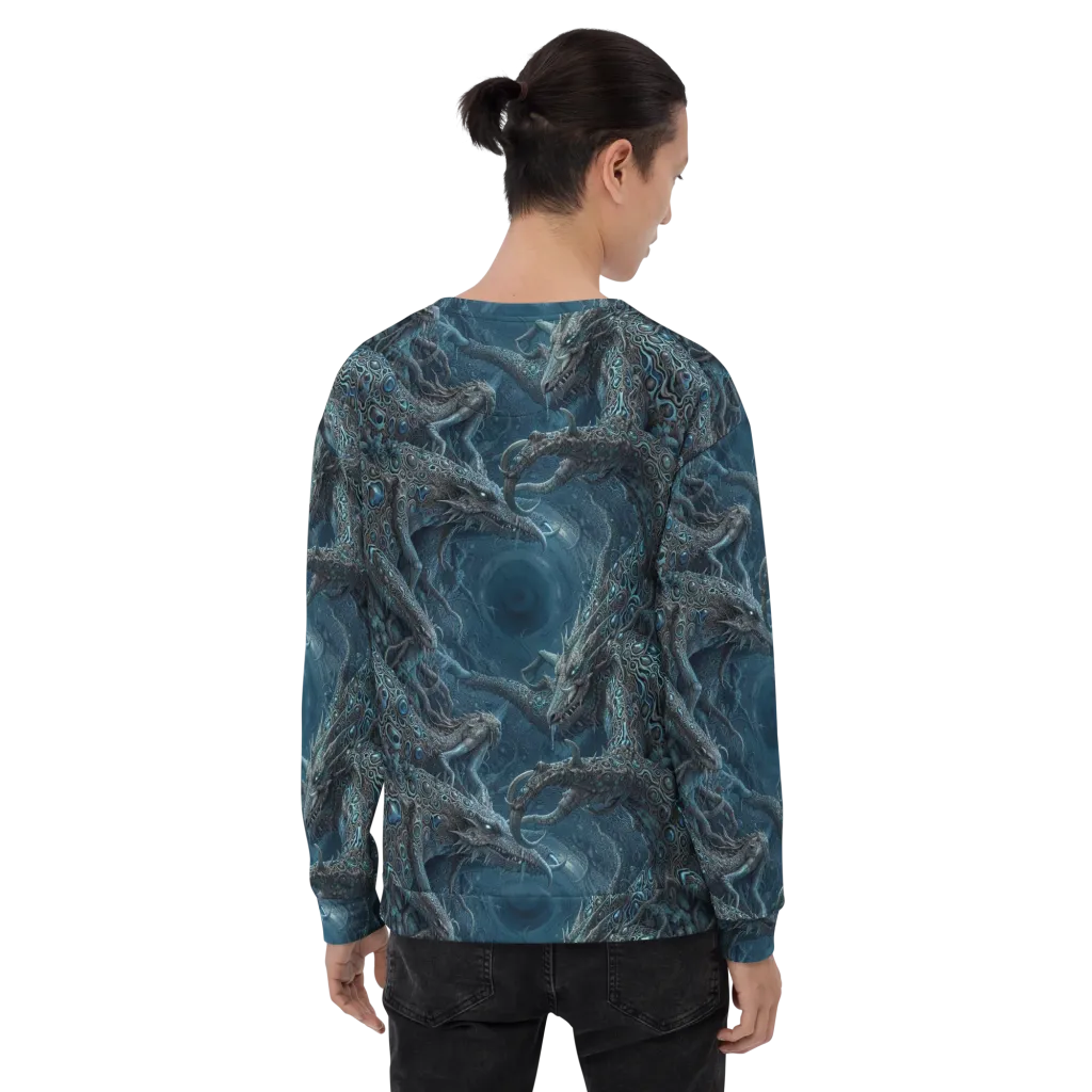 Azure Dragonfall on Sweatshirt — Back