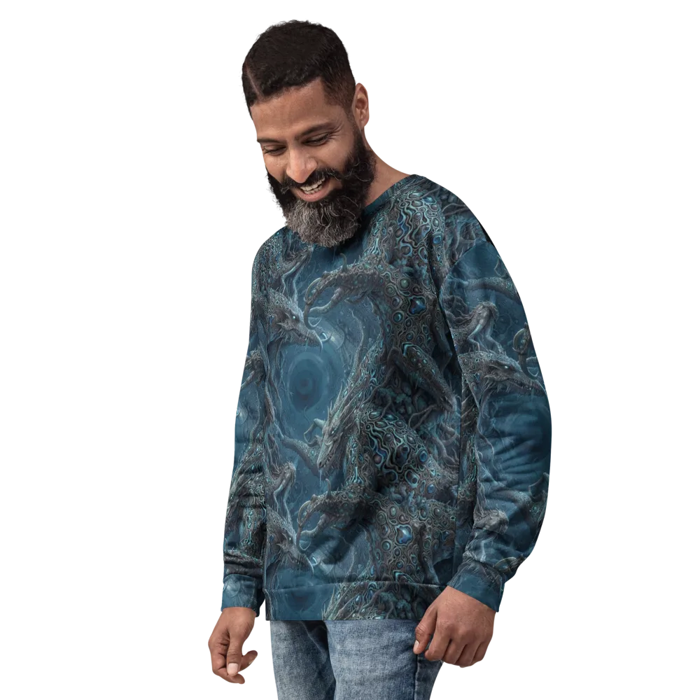 Azure Dragonfall on Sweatshirt — Left Front