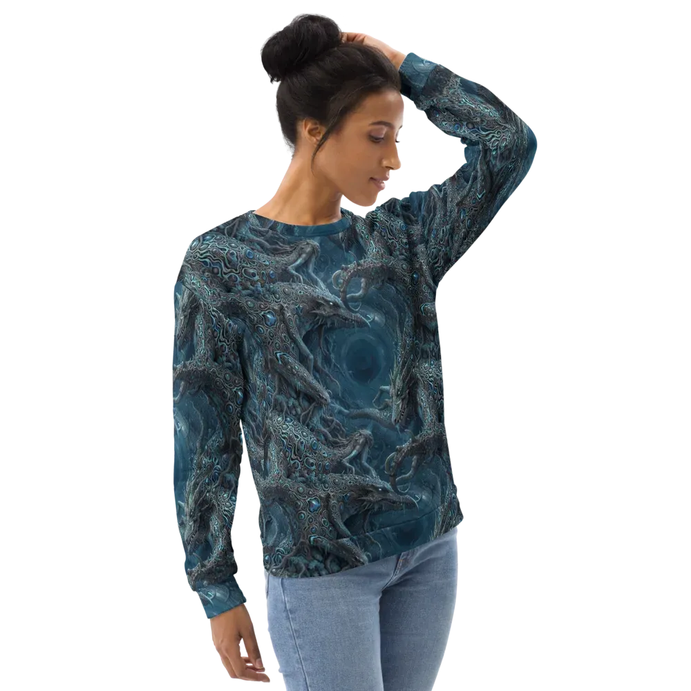 Azure Dragonfall on Sweatshirt — Right Front