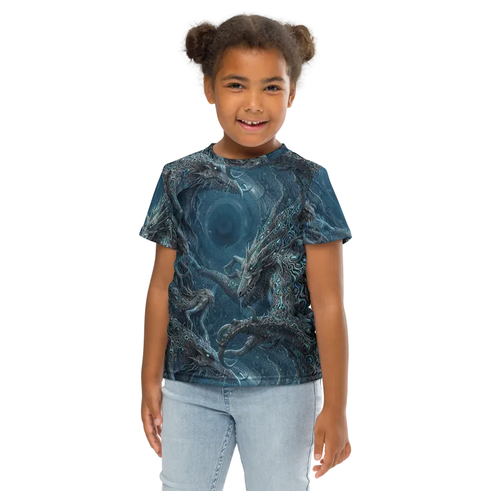 Azure Dragonfall on Kids Crew Neck T-Shirt — Front