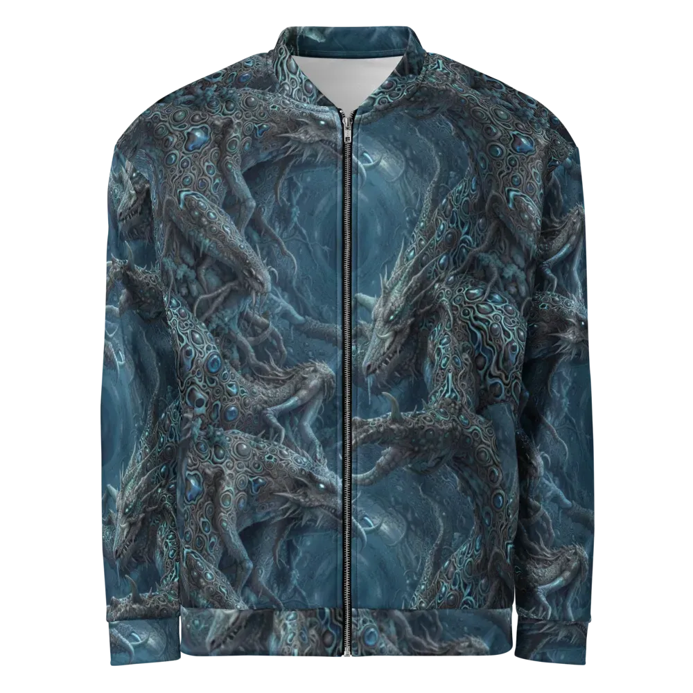 Azure Dragonfall on Bomber Jacket — Front