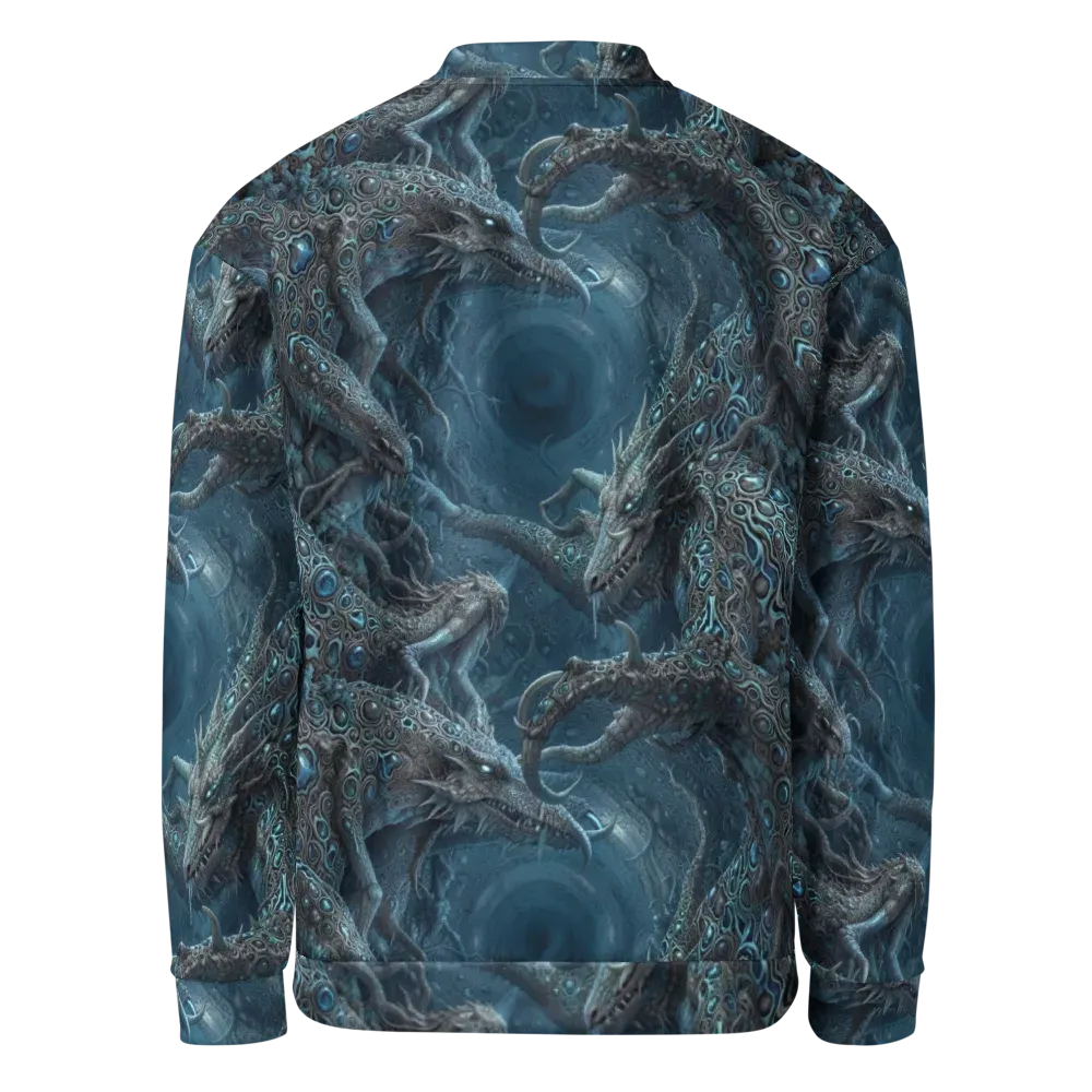 Azure Dragonfall on Bomber Jacket — Back