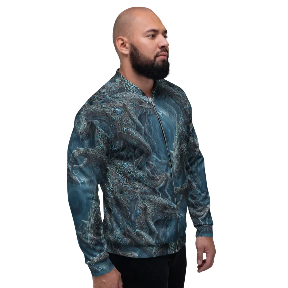 Azure Dragonfall on Bomber Jacket — Right