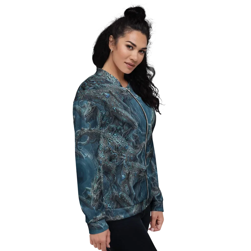 Azure Dragonfall on Bomber Jacket — Right