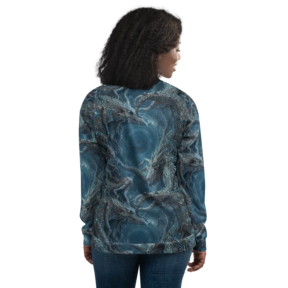 Azure Dragonfall on Bomber Jacket — Back
