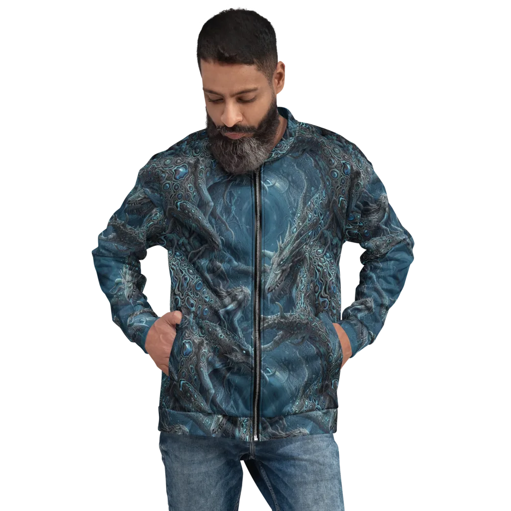 Azure Dragonfall on Bomber Jacket — Front