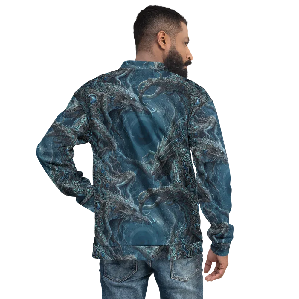 Azure Dragonfall on Bomber Jacket — Back