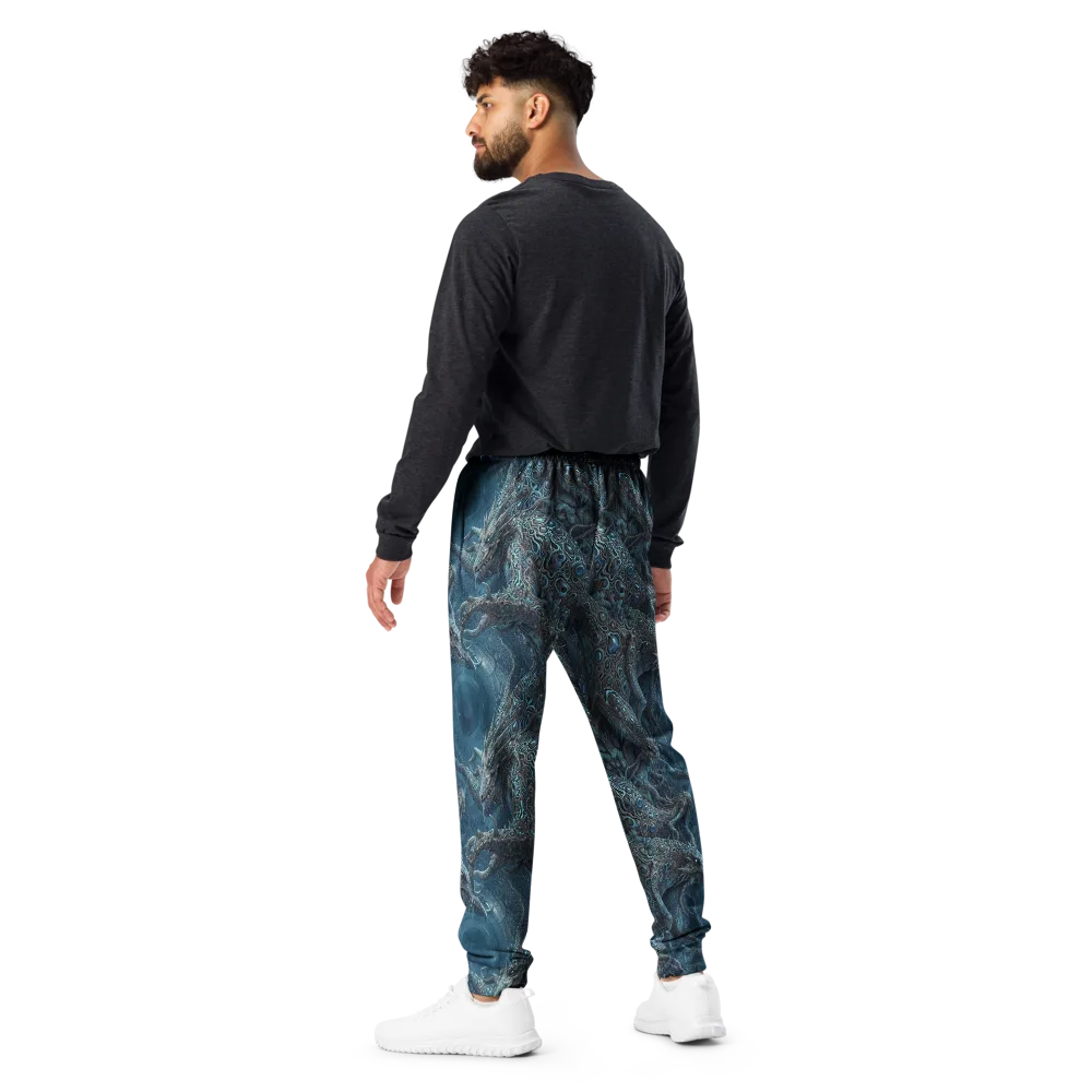 Azure Dragonfall on Men's Joggers — Back