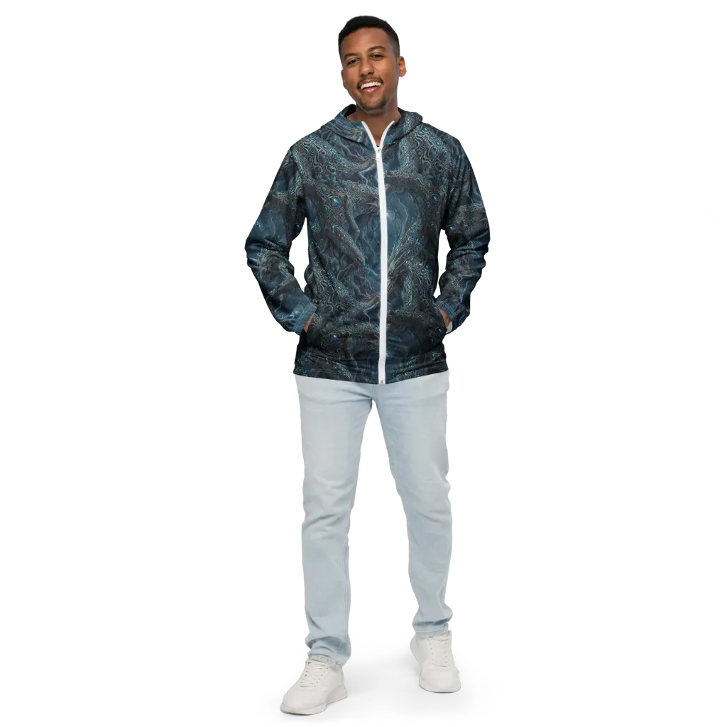 Azure Dragonfall on Men's Windbreaker — Front