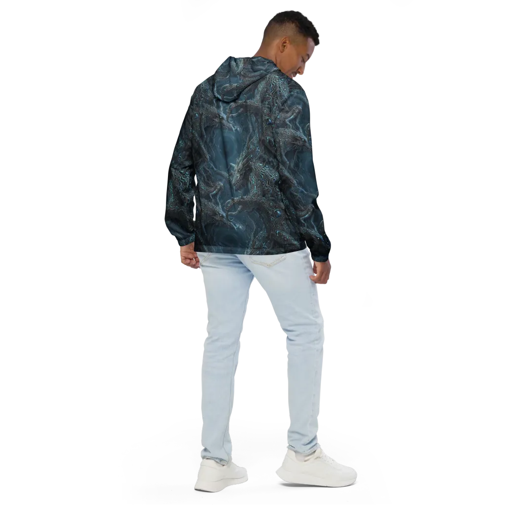 Azure Dragonfall on Men's Windbreaker — Back