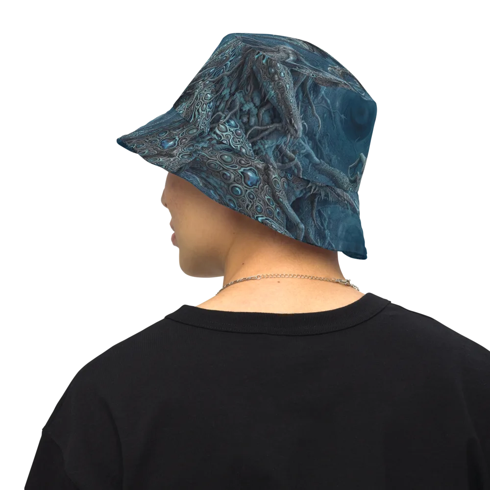 Azure Dragonfall on Reversible Bucket Hat — Back Inside