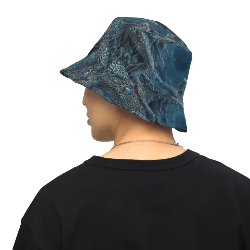 Azure Dragonfall on a Reversible Bucket Hat