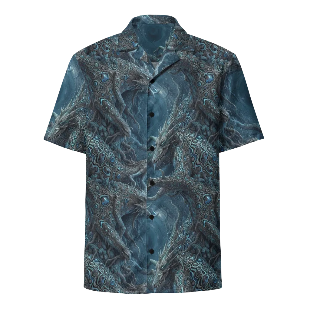 Azure Dragonfall on Button Shirt — Front