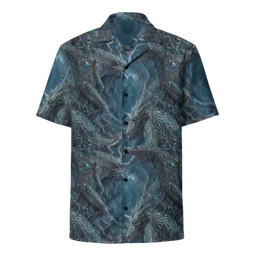 Azure Dragonfall on a Button Shirt