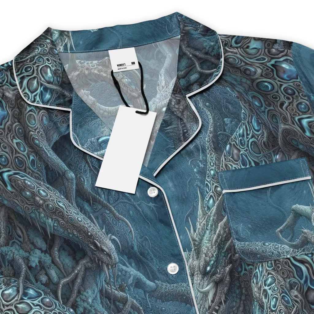 Azure Dragonfall on Women's Short Sleeve Pajama Top — Product details