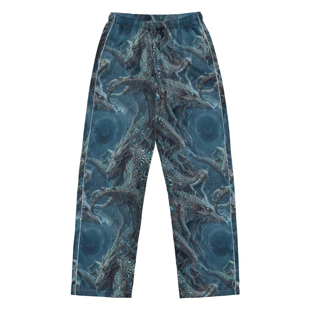 Azure Dragonfall on Women's Pajama Pants — Front