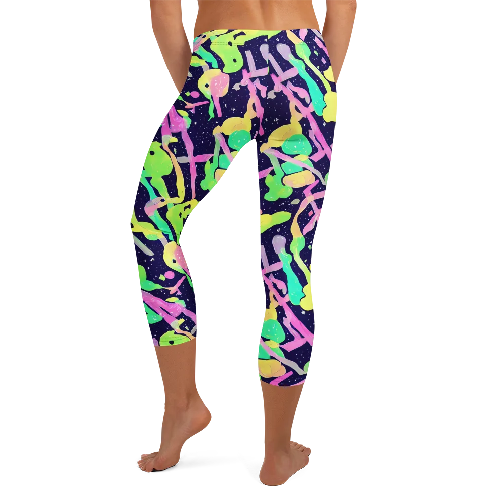 Electric Goo on Capri Leggings — Back