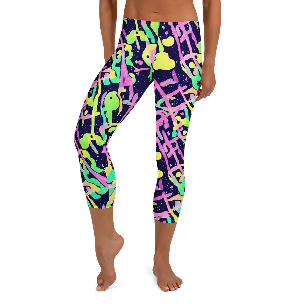 Electric Goo on Capri Leggings — Front