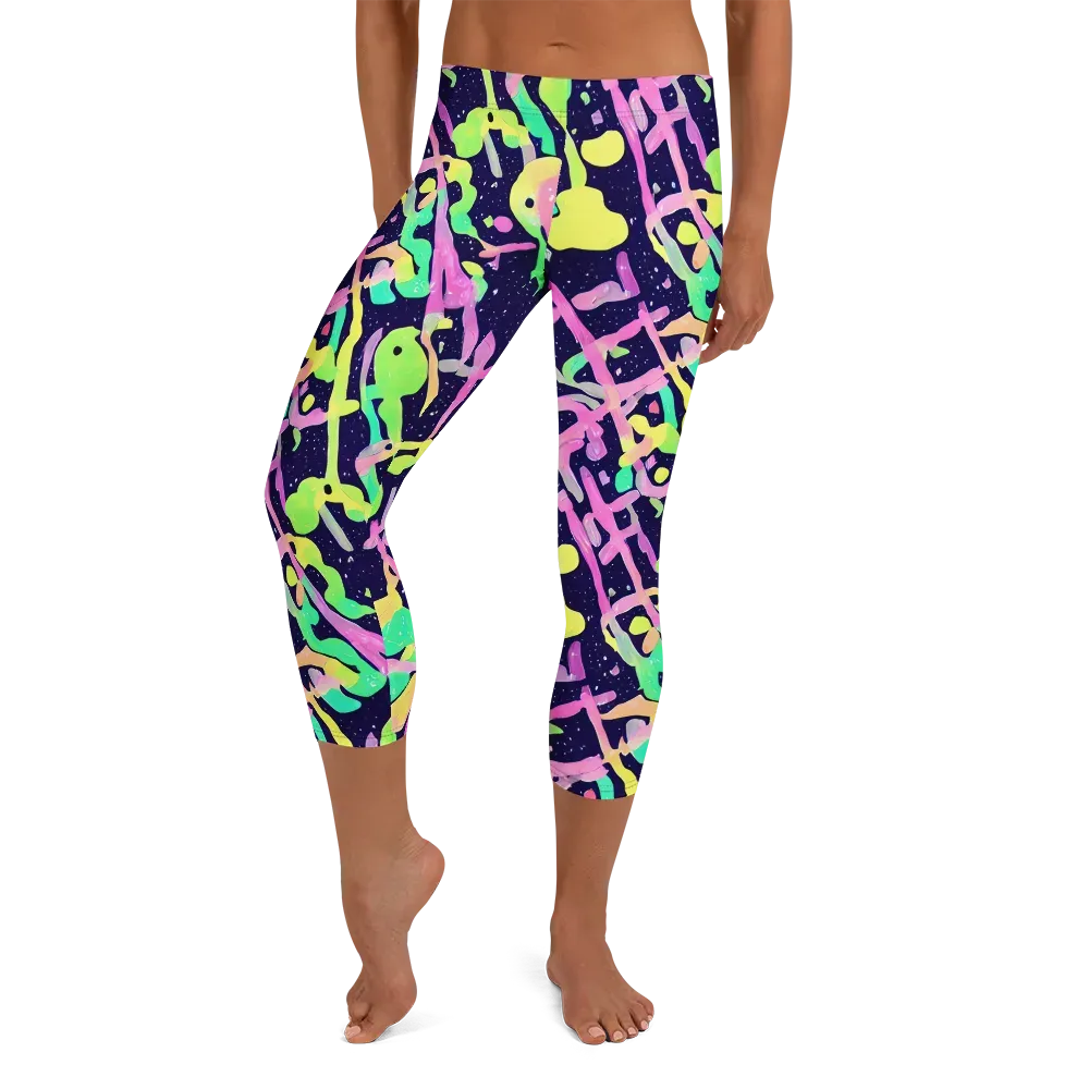 Electric Goo on Capri Leggings — Front