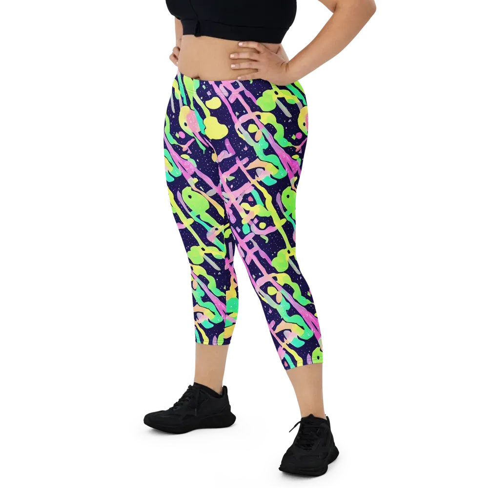 Electric Goo on Capri Leggings — Front